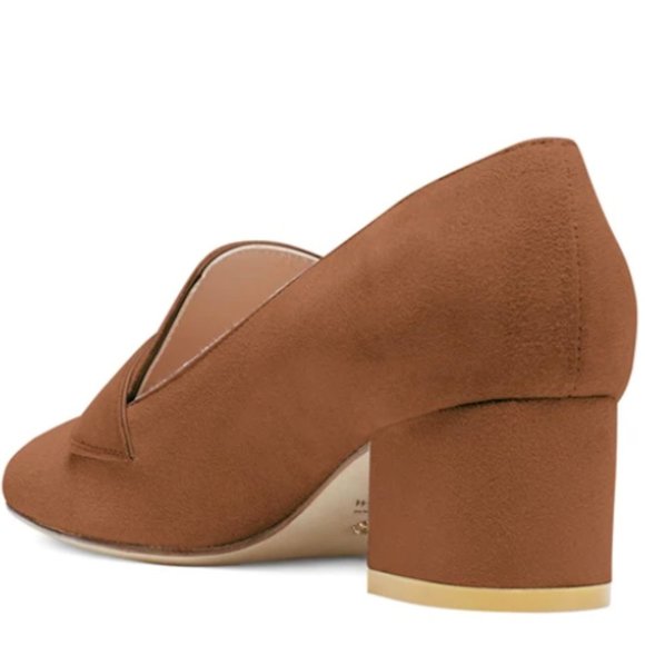 Stuart Weitzman "Riela" Suede Logo Pumps 7.5 M - Picture 9 of 10